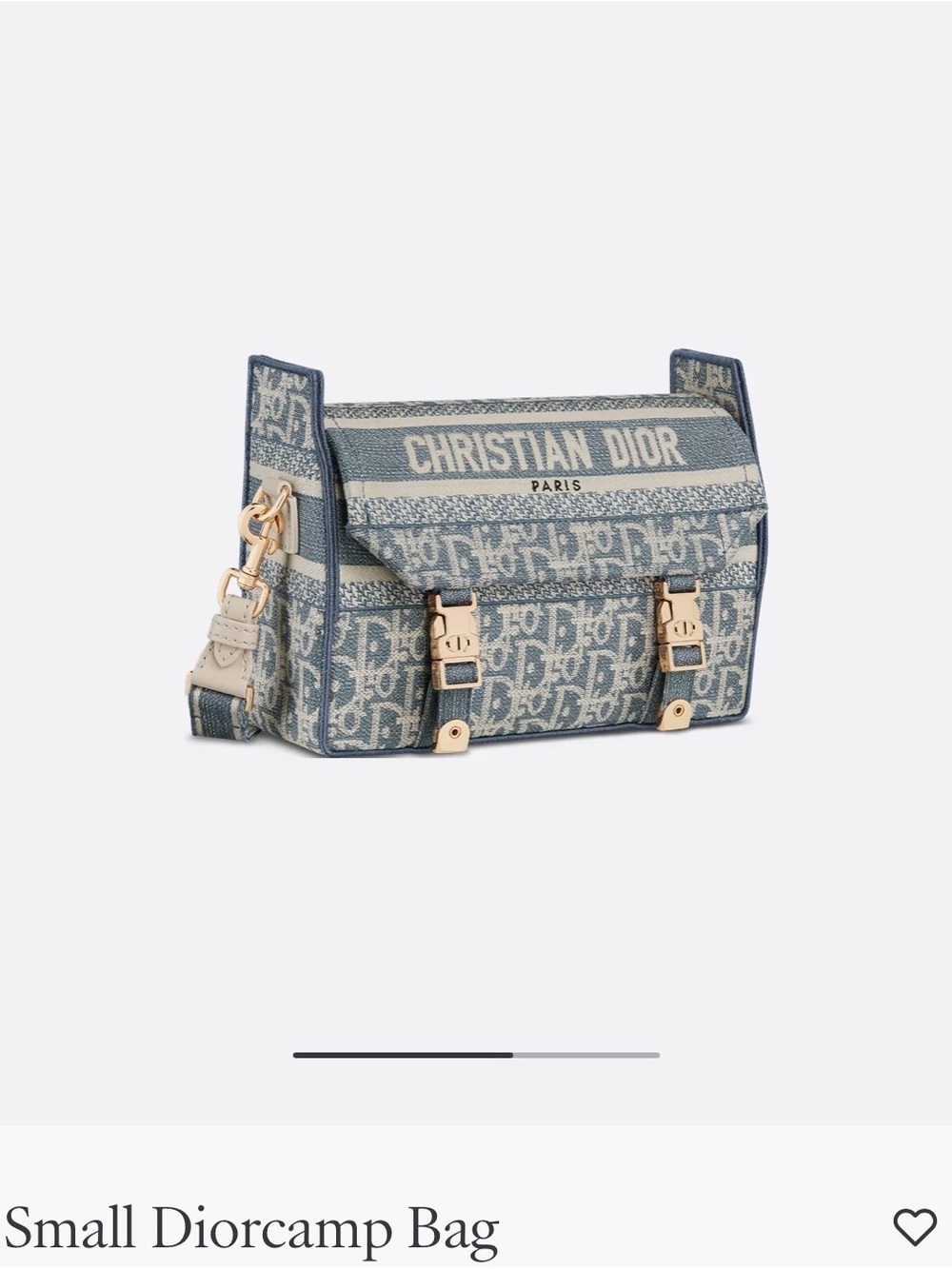 Dior Blue and Cream Diorcamp Crossbody Bag (USED - less than a year)